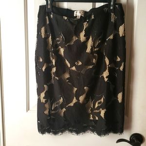 Lace skirt lined two tone